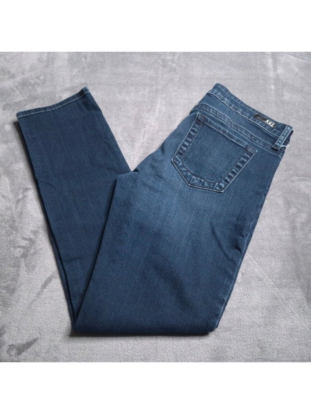 Kut From The Kloth Stevie Straight Leg Jeans Womens 8 Dark Wash Stretch